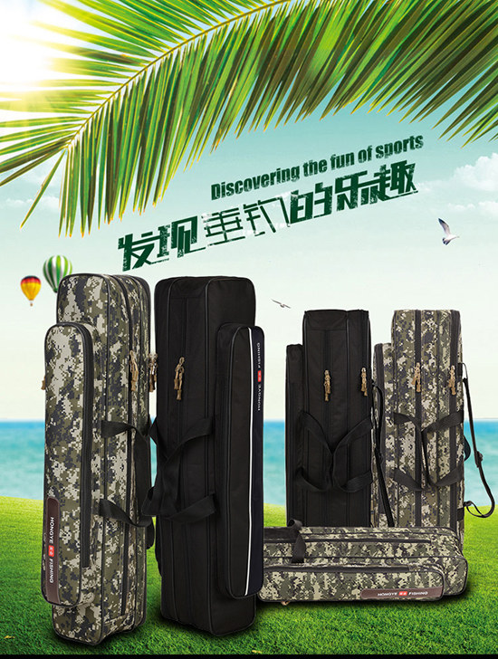 Waterproof Gear Bag Sea-Rod Bag Fishing Bag Large Belly Bag Fishing Sea Rod Bag Fishing Rod Bag Two Layers of Direct Sale