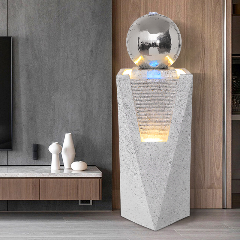 Modern Water Ball Fortune-Enhancing Feng Shui Circulating Water Ornament for Living Room, Office, Entrance, Wealth-Attracting Decoration, Opening Gift Modern Water Ball Fortune-Enhancing Feng Shui Circulating Water Ornament for Living Room, Office, Entrance, Wealth-Attracting Decoration, Opening Gift