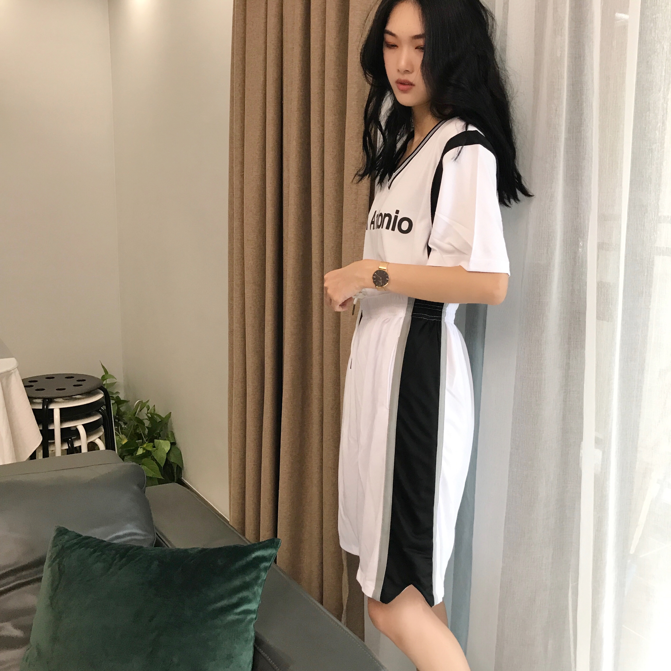 Đồng phục bóng rổ ngắn tay phù hợp với đồng phục hip-hop nam và nữ thi đấu đồng phục đào tạo đồng phục bóng rổ cho học sinh tiểu học và trung học 	bóng rổ da pu