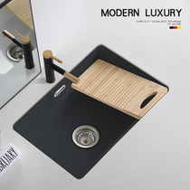 Balcony Deepening the floor basin Laundry basin Embedded washbasin pool sink Home Black Ceramic Washbasin Single Basin