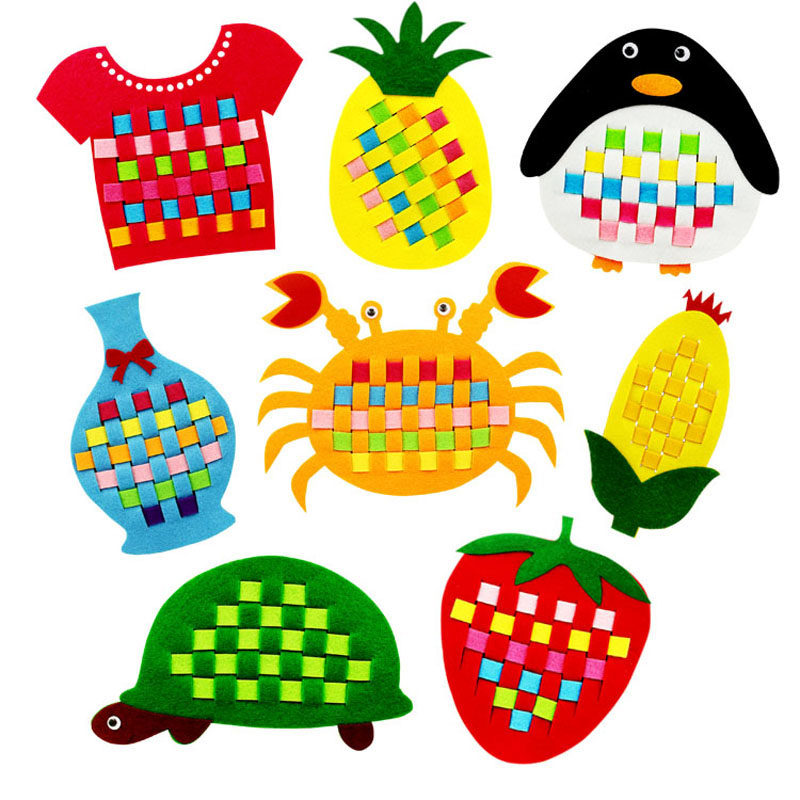 Kindergarten classroom area corner decoration materials children's handmade diy woven penguin corn vase educational toy area