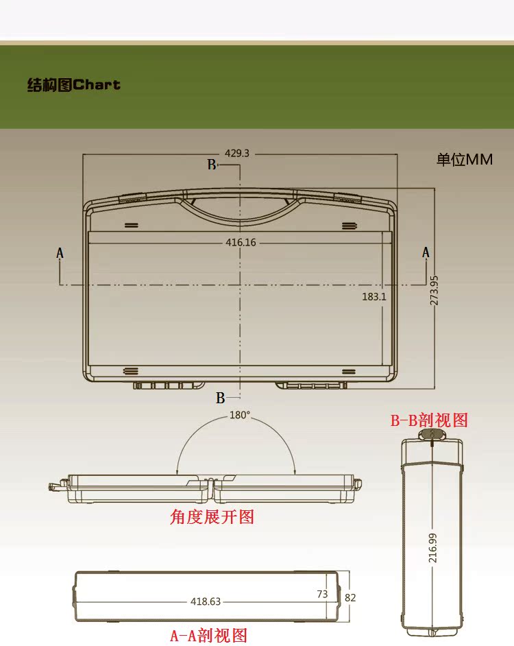 4122 Hộp đựng dụng cụ đa năng chống ẩm Hộp bao bì nhựa Hộp bao bì nhựa Hộp công cụ phần cứng Hộp bảo vệ thiết bị - Thiết bị & dụng cụ
