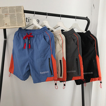 Tooling shorts mens trendy loose chic Hong Kong style ins net red five-point pants Casual sports summer 5-point breeches