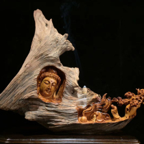 Chens Cliff artistic conception Zen root carving ornaments back fragrant tea room weathered wood root porch decoration wood carving ornaments