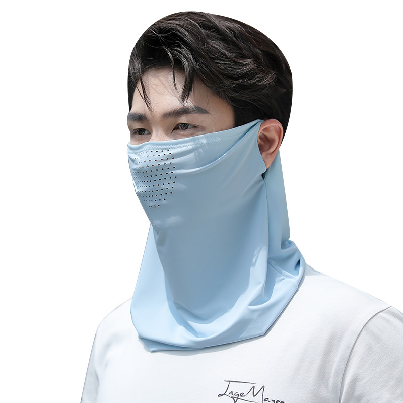 Shading face mask male and female hanging ear veils outdoor fishing sunscreen Neck Sleeves Ice Silk Summer Riding Face Towels-Taobao