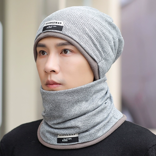 Шарф, демисезонная утепленная шапка подходит для мужчин и женщин, мужская универсальная маска, в корейском стиле