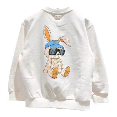 MLB, весенний детский мультяшный кролик, свитшот, футболка, детская одежда