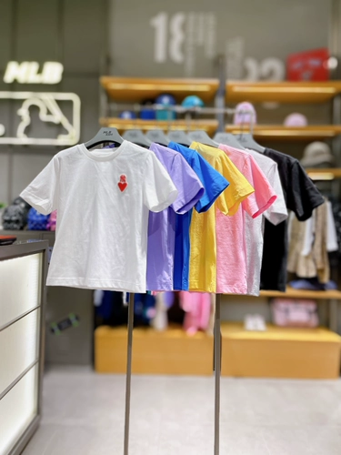 MLB, детская классическая футболка, детская одежда, круглый воротник, в западном стиле