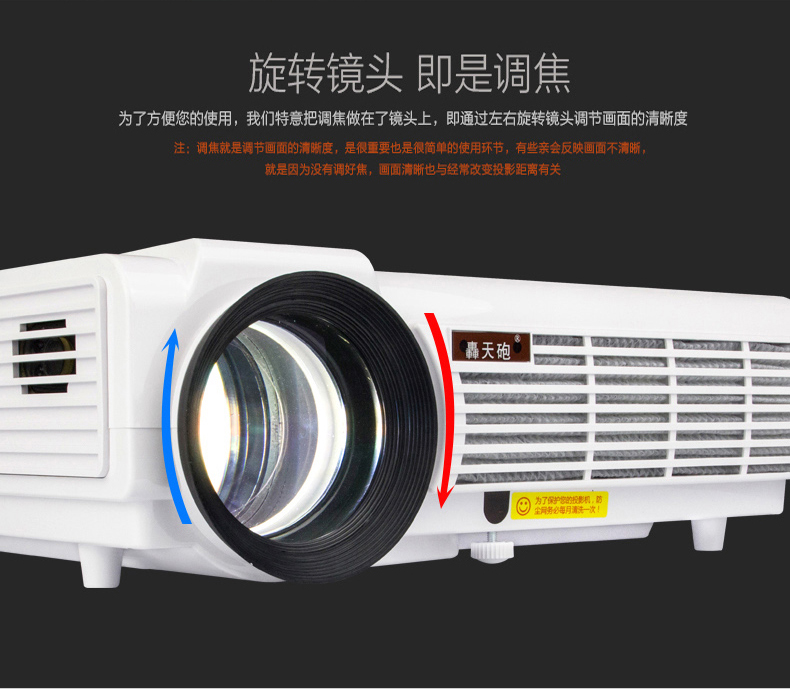 Thunderbolt led96 máy chiếu gia đình HD 1080p không dây wifi di động máy chiếu thông minh không có TV màn hình - Máy chiếu
