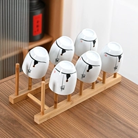 Окрашенная вручную галстук High Cup-wu Zen 6 чашек+большие подстаканники