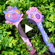 Fairy Wand bubble machine shake sound with net red childrens camera blowing bubble toy girl girl heart ins