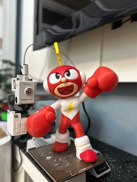 Afei Anime Printing Electric Shock Boy Cooking Noodle Model Ornaments Internet Celebrity Childhood Animation Motor Shock Boy Figure