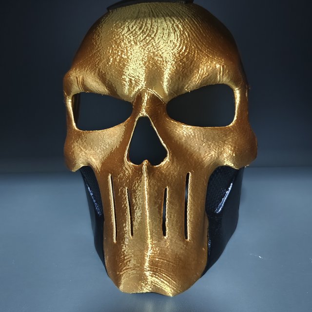 Delta Operation Game Merchandise Printed with Veyron Gold-Etched Rose Mask, Life-Size Replica Cosplay Prop Model
