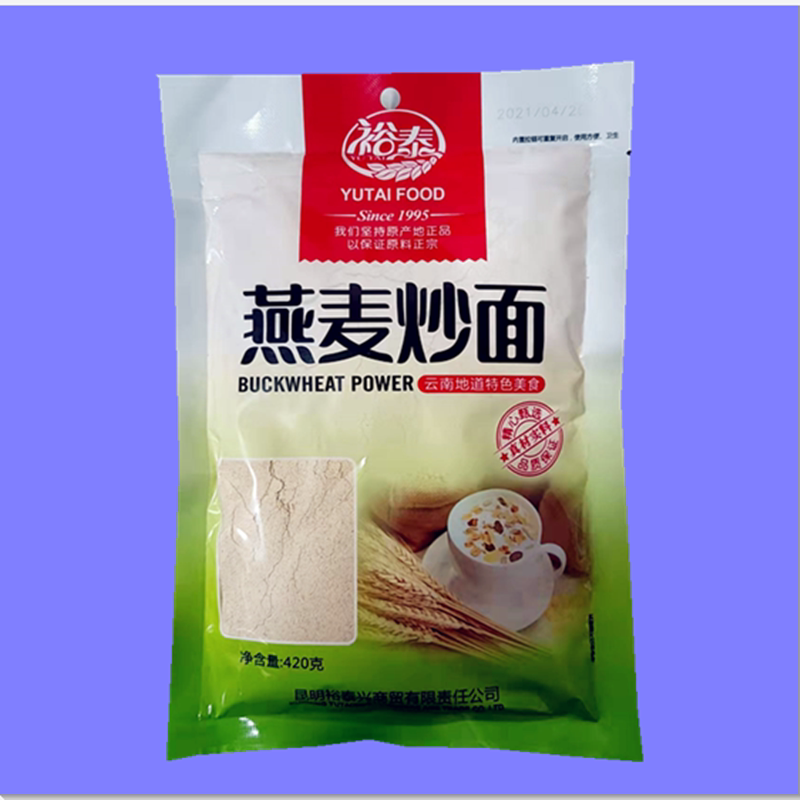 Yunnan Yutai oatmeal fried noodles 420g*4 packs convenient instant food whole grains oatmeal fried noodles oatmeal flour