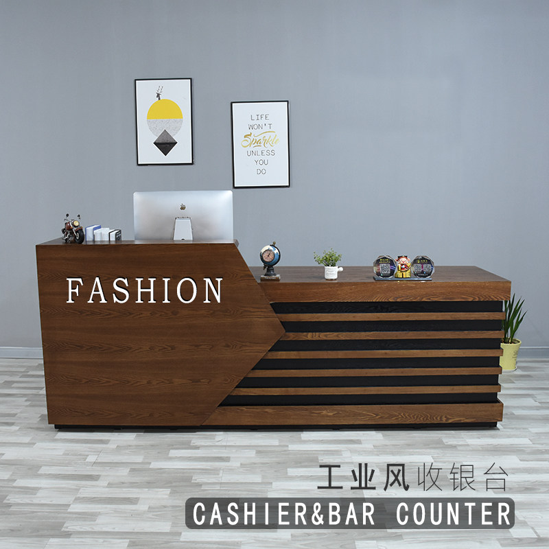 Company Reception Desk Reception Desk Beauty Yard Retro Cashier Counter counter Counter Brief Modern Clothing Shop Hotel Bar Desk