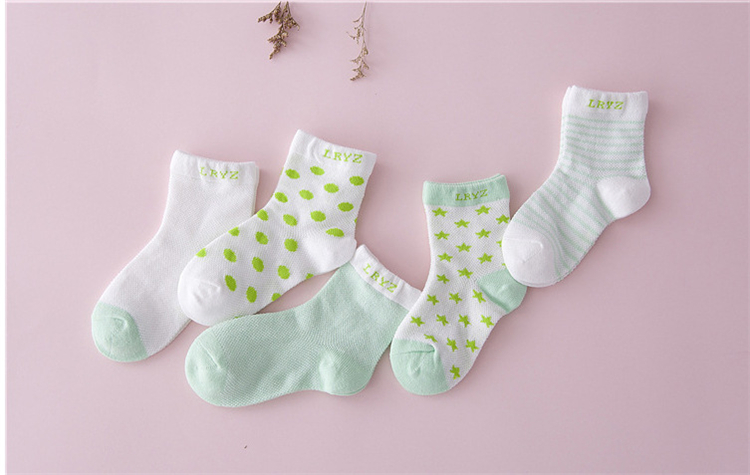 Vớ cotton lưới 0 nam bé 1 vớ nữ bé 2 trẻ em 3 mùa hè 4 phần mỏng 5 vớ trẻ sơ sinh 6 tuổi - Vớ thời trang bé trai