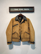 Suede cowhide American retro western jacket