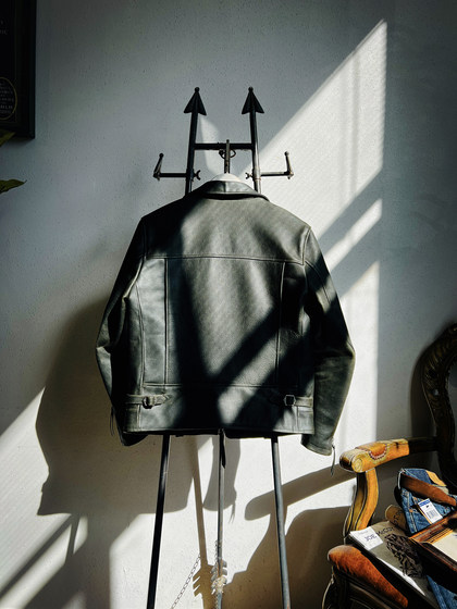 口碑之王！头层牛皮翻领斜拉机车夹克修身男士真皮皮衣