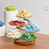 ins Nordic fruit plate living room coffee table creative modern household iron fruit basket storage basket basket snack Basin