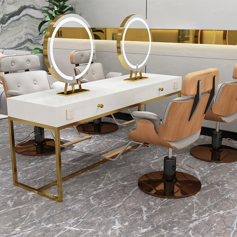 Tide style hairdresser mirror network red hair mirror gallery dedicated with lamp hairdresser mirror counter