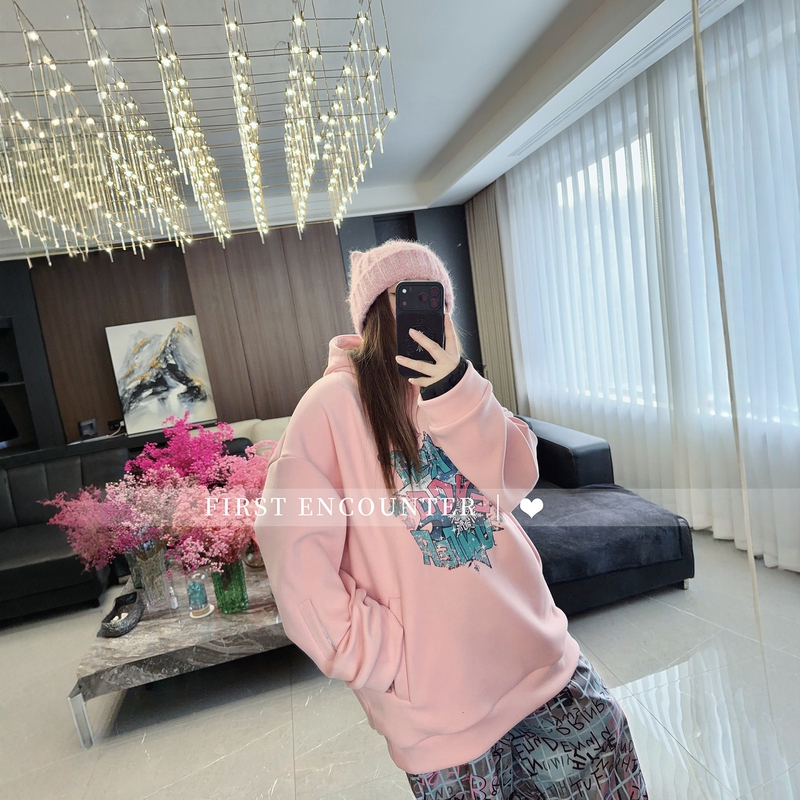 Edelweiss New Thickened Ultra-Thick Water-Repellent Loose-Fitting Single and Double Board Freestyle Loose Printed Ski Jacket Sweatshirt