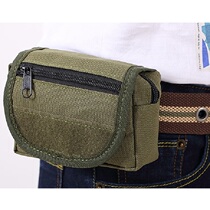 Outdoor wear-resistant nylon wear belt hanging bag military fans climbing camping key change card card sundries storage bag