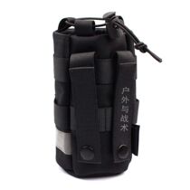 1000D CORDURA Reflective Strip Warning Water Bottle Cover Outdoor Cycling Mountaineering MOLLE Tactical Water Cup Hanging Bag