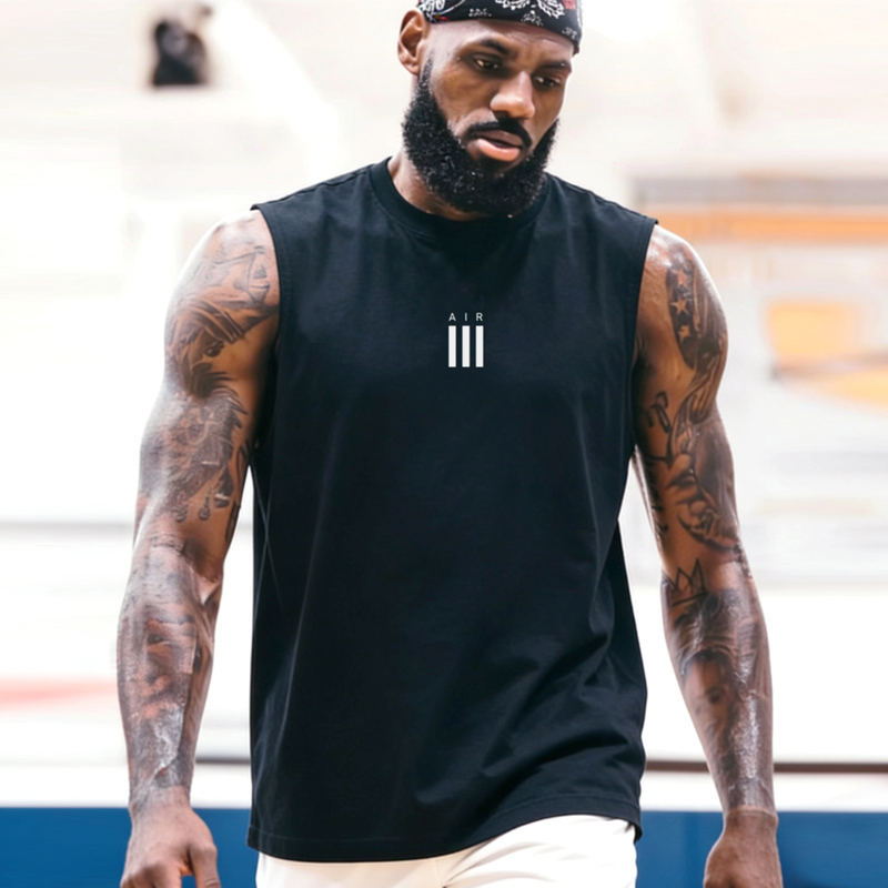 James' Same Style Three-Stripe Air Yzy Season 6 Sleeveless Sports T-Shirt Fitness Vest Sleeveless Tank Top James' Same Style Three-Stripe Air Yzy Season 6 Sleeveless Sports T-Shirt Fitness Vest Sleeveless Tank Top