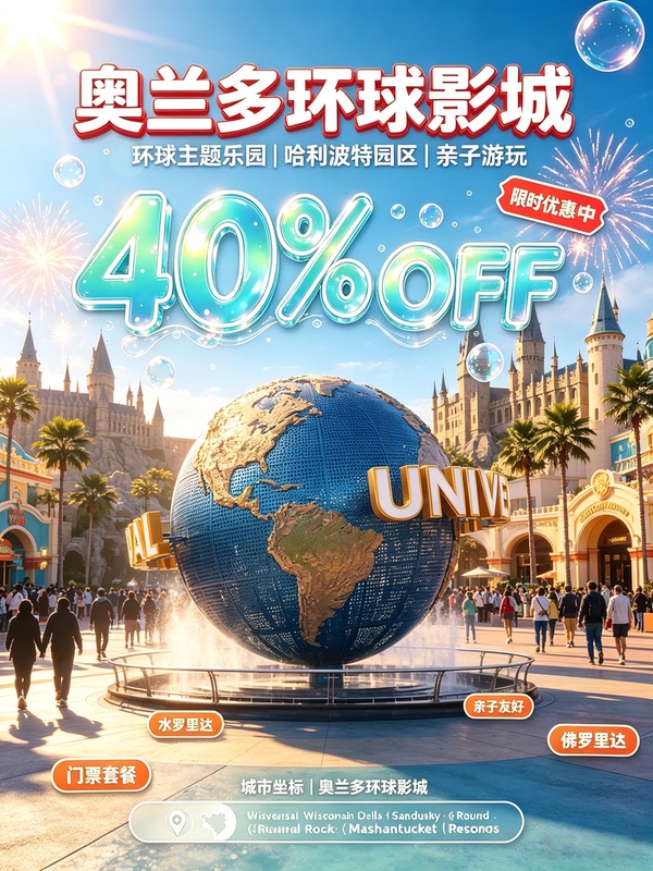 Universal Studios Orlando 40% off!