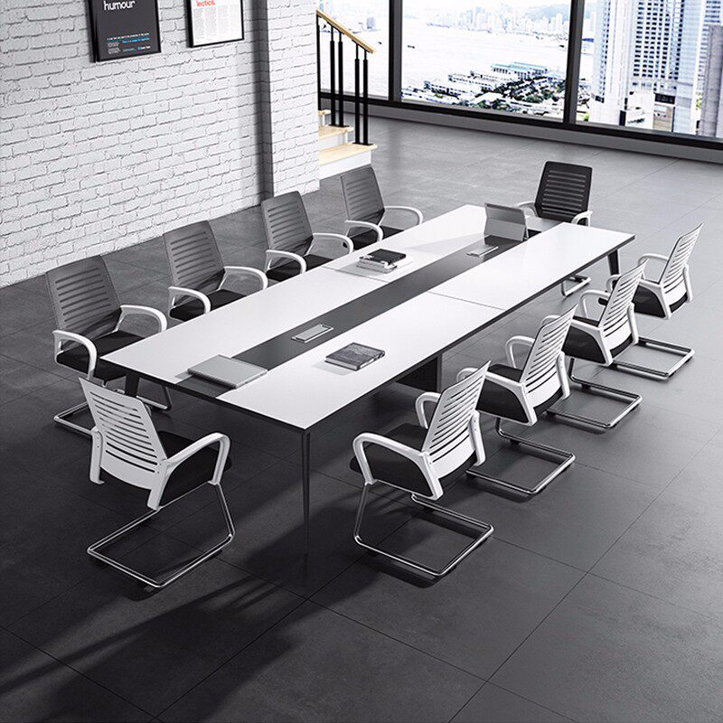 Office furniture conference table and chairs long table desk simple modern small meeting table training long table negotiation table