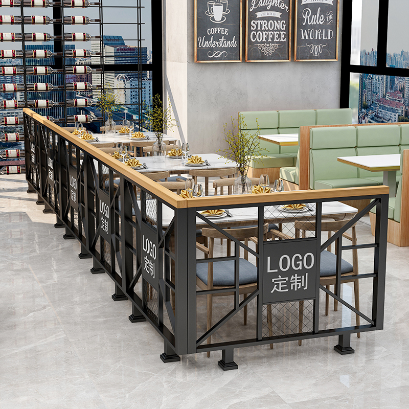 Restaurant Partition Aisle Decoration Hotel Hot Pot Fence Milk Tea Deck Screen Flower Stand Green Plant Decorative Partition Fence