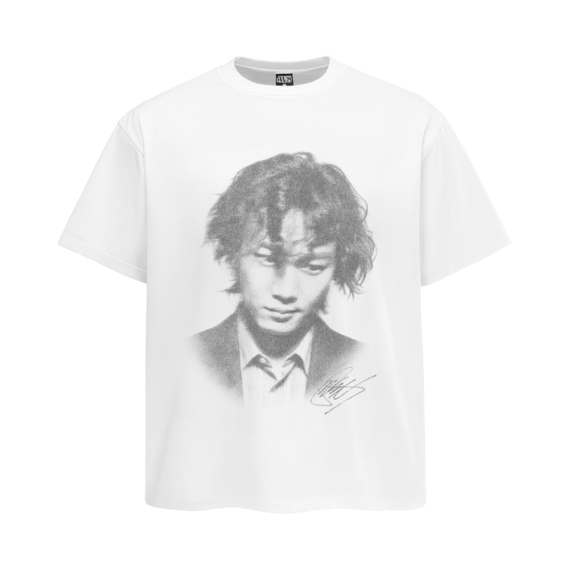 Avulstic Eason Chan Retro Vintage Eason Portrait Loose Short Wide Cleanfit Short-Sleeve T-Shirt Unisex Trendy