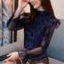 2020 mùa xuân và mùa thu ăn mặc lớn kích thước chương mỏng phiên bản tiếng Hàn mới của áo sơ mi thời trang siêu cổ tích dài tay áo thun voan đáy 