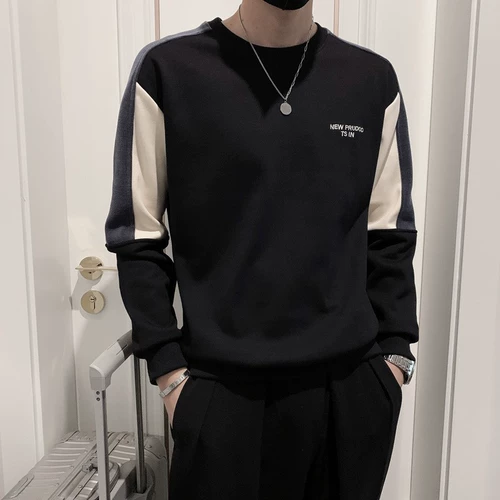 Мужская осенняя толстовка, лонгслив, футболка, куртка, круглый воротник