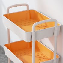 Kitchen rack household trolley floor-mounted multi-layer vegetable basket fruit mobile storage storage supplies collection