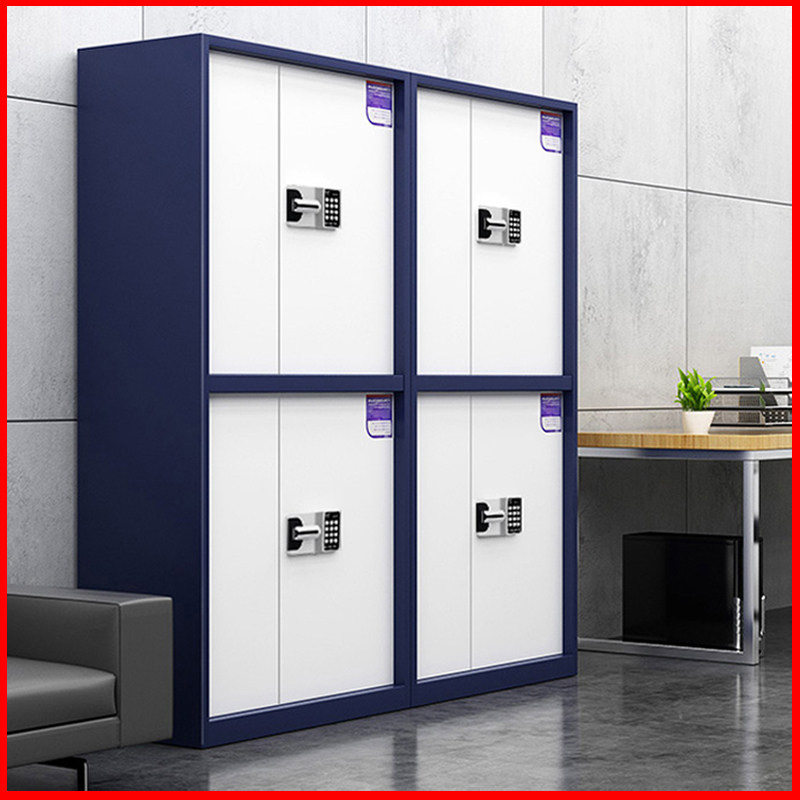 Office secrecy cabinet Electronic code lock machine to file cabinet with double lock sheet metal Finance cabinet fingerprint data short cabinet