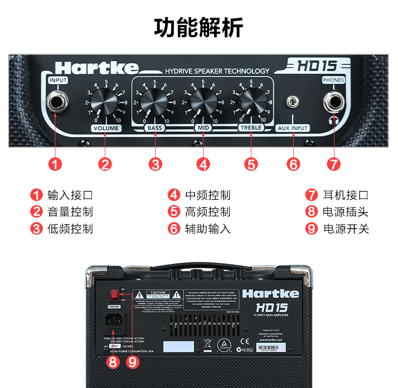 Loa Hartke Huck HD15 25 50 75 150 Bass BASS Bass Sound 15W 75W - Loa loa loa jbl charge 4