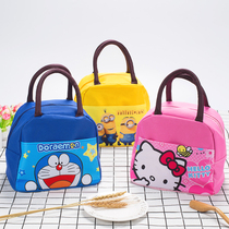 Lunch bag canvas handbag cartoon cute cat children waterproof tote bag student with lunch bag Hand bag