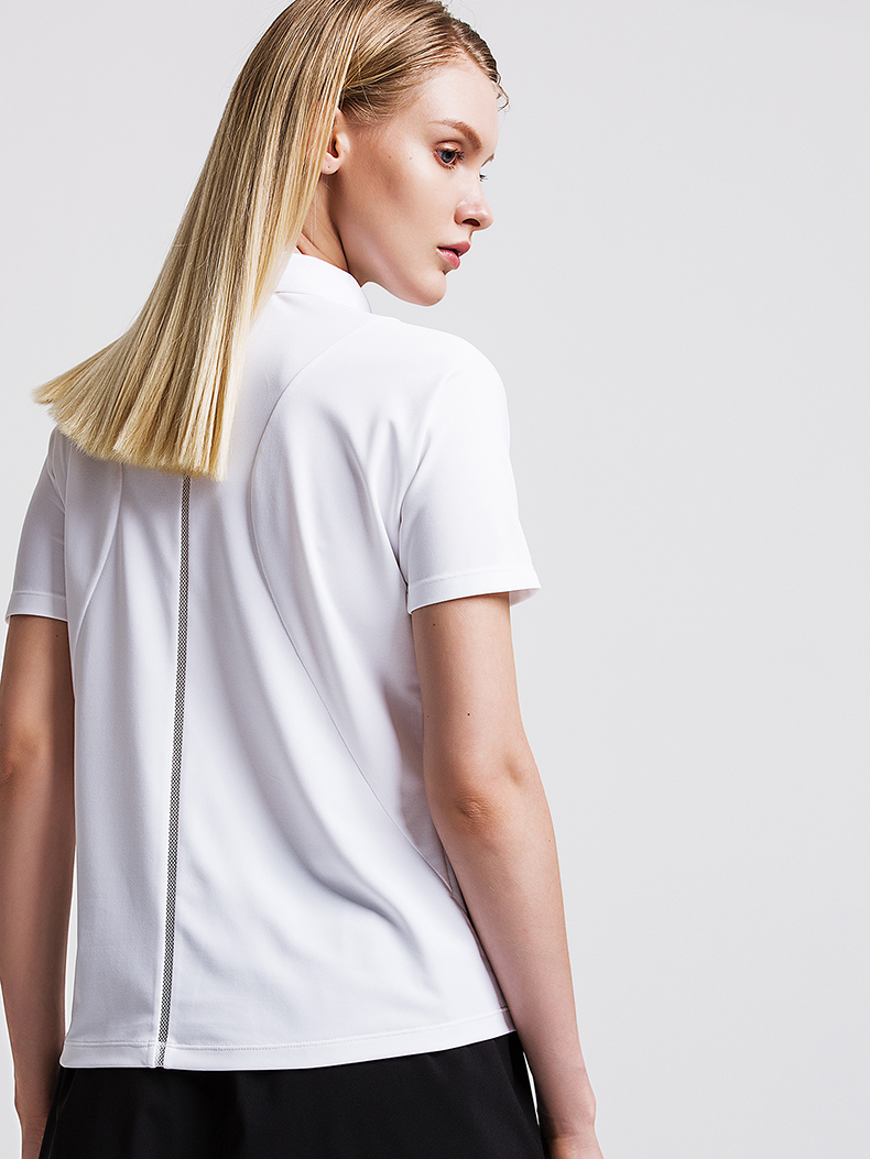 DESCENTE Disangte REGULAR FIT phiên bản phù hợp Áo sơ mi nữ tay ngắn D8232PPS30 - Áo polo thể thao áo thun polo nữ