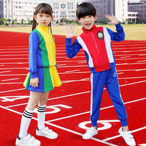 Primary school uniforms 2021 Spring and Autumn Childrens Kindergarten Garden Suit Set for Men and Womens Sports British Academy Style Class Clothes