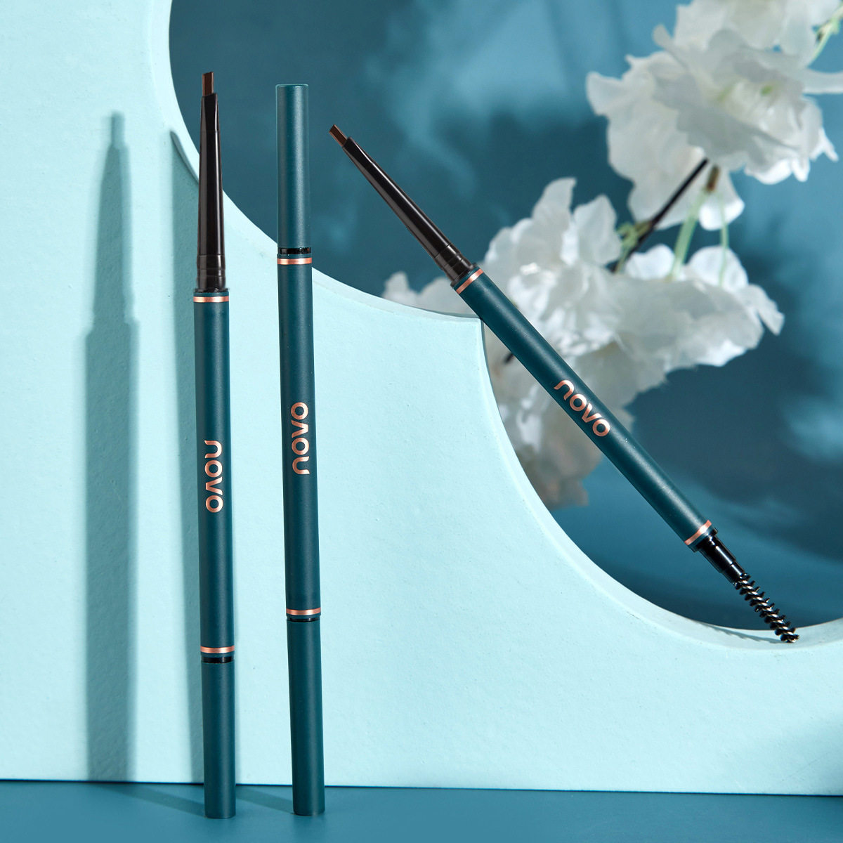 Uemura's same novo double-headed ultra-fine eyebrow pencil female natural three-dimensional waterproof and sweat-proof long-lasting no smudge easy to color