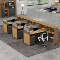 Office computer desk Finance Desk Double Digit Card Holder Brief Modern Staff Office Work Table And Chairs Combination