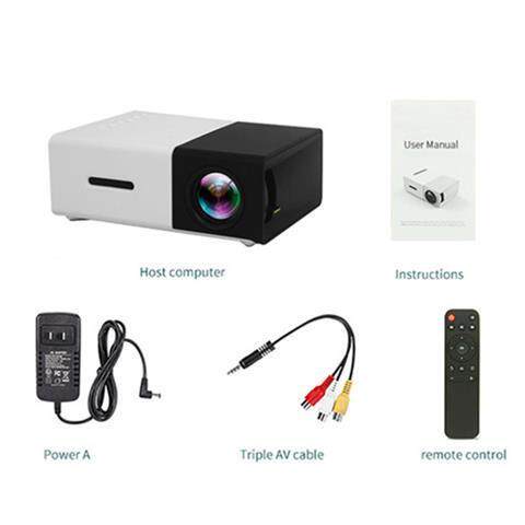 Mini projector HD portable home video player HDMI USB small