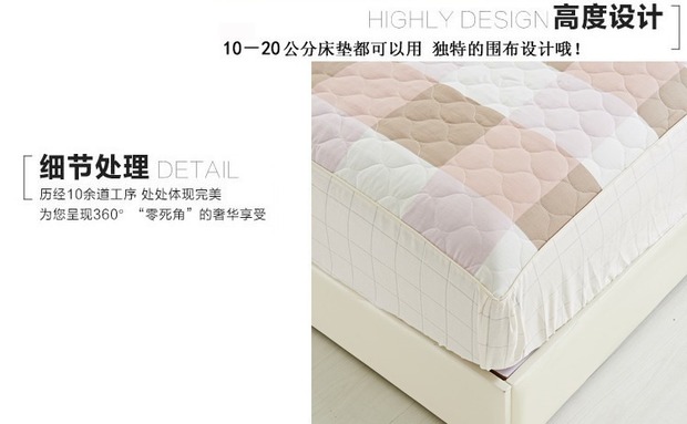 Giường đệm bông ấm 笠 cộng với chăn bông dày 1,8 m Trải giường bằng vải bông Simmons có thể tùy chỉnh Ga phủ giường Everon
