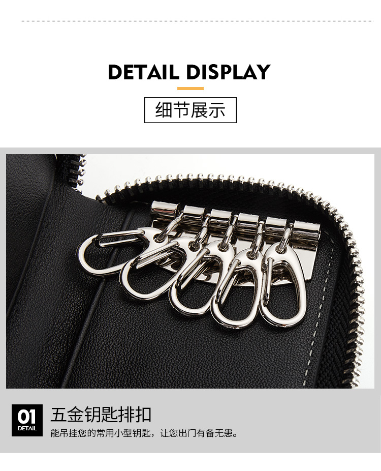 Gold Key key bag nam da dung lượng lớn đa chức năng phổ quát eo nam xe đầu lớp túi da - Trường hợp chính túi đựng chìa khóa xe máy