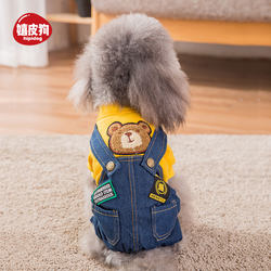 Dog Clothes Small Size Dogs Fall and winter Teddy Bears Puppy Cute Trendy Pet Four-legged Clothes Winter Cotton-padded jacket
