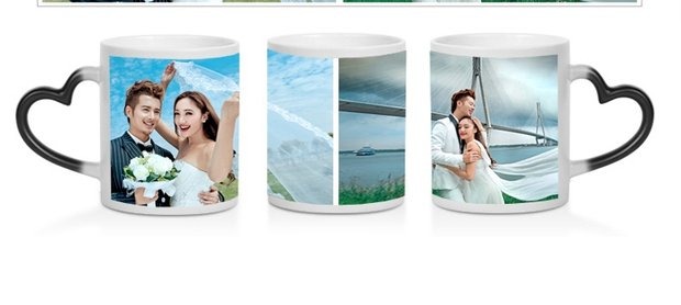 Nước nóng màu cốc gốm cá tính sáng tạo DIY tùy chỉnh in cốc ảnh đôi món quà với nắp muỗng - Tách bình giữ nhiệt cute