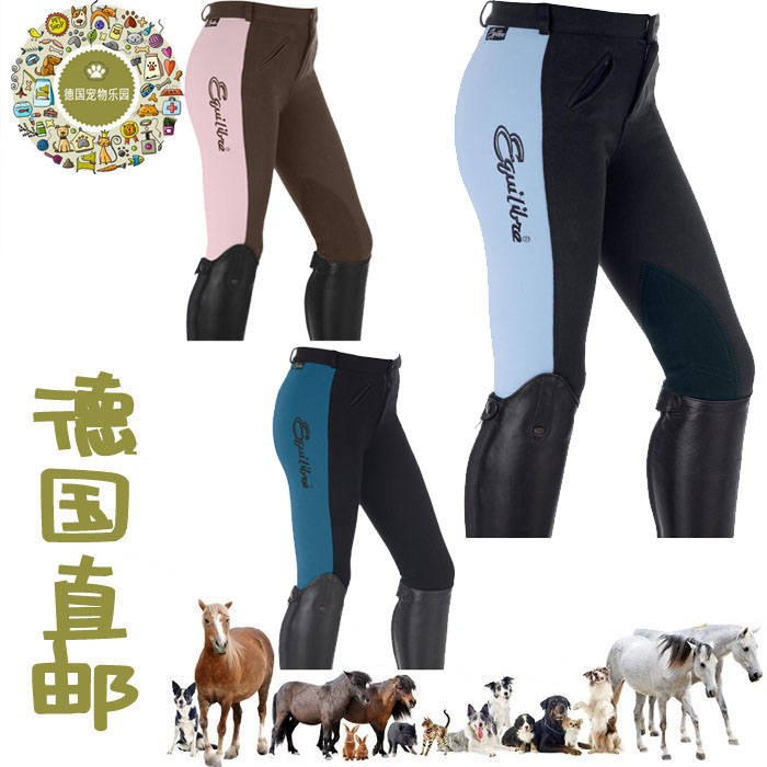 German direct mail children's riding half rubber breeches elastic low waist waist size adjustable skin-friendly soft and comfortable