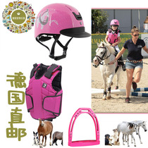 German direct mail childrens ultra-light riding helmet to strengthen forehead full-level safety armor with detachable stirrups