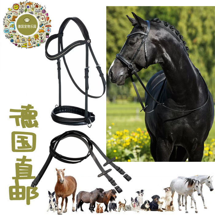 German Direct Mail Genuine Leather Water Le Reins Free armature Comfortable Ultra Soft Pressure Distribution Straight Cut padded with reins-Taobao